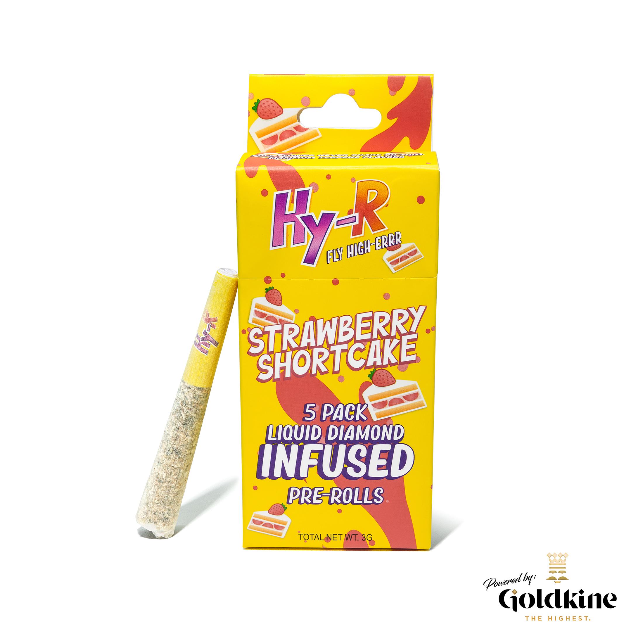 Hy-r - STRAWBERRY SHORTCAKE - 5 X 0.6G INFUSED PREROLLS