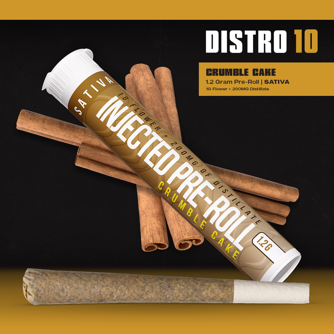 Distro 10 - CRUMBLE CAKE 1.2G INFUSED PREROLL
