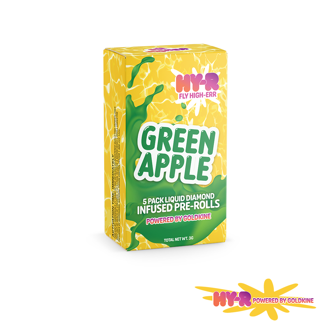 GREEN APPLE - 5 PACK X 0.6G INFUSED PREROLLS