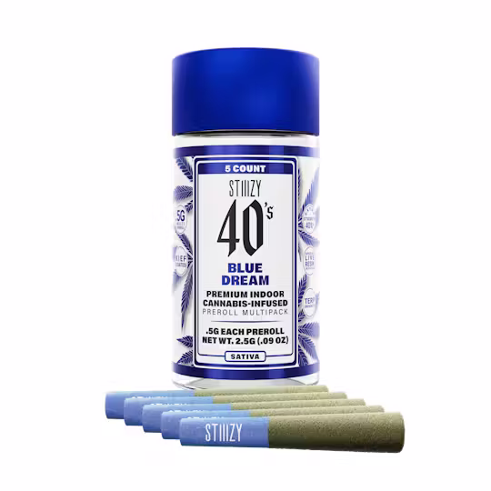 Stiiizy - BLUE DREAM 0.5G X 5 PACK INFUSED PREROLLS Main Image