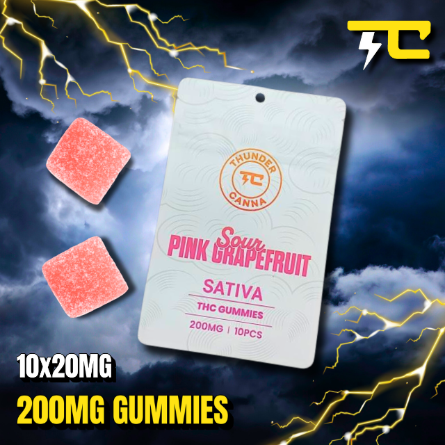 Thunder canna - SOUR PINK GRAPEFRUIT 10 X 20MG - 200MG