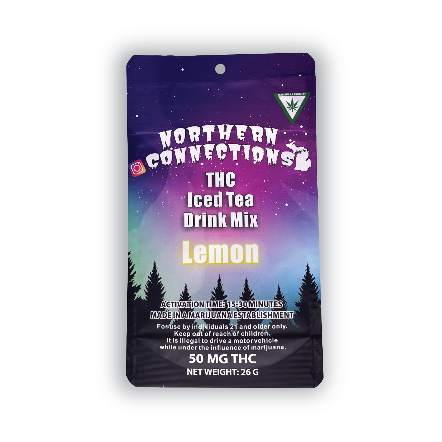 Northern connections - LEMON ICE TEA THC DRINK MIX 50MG