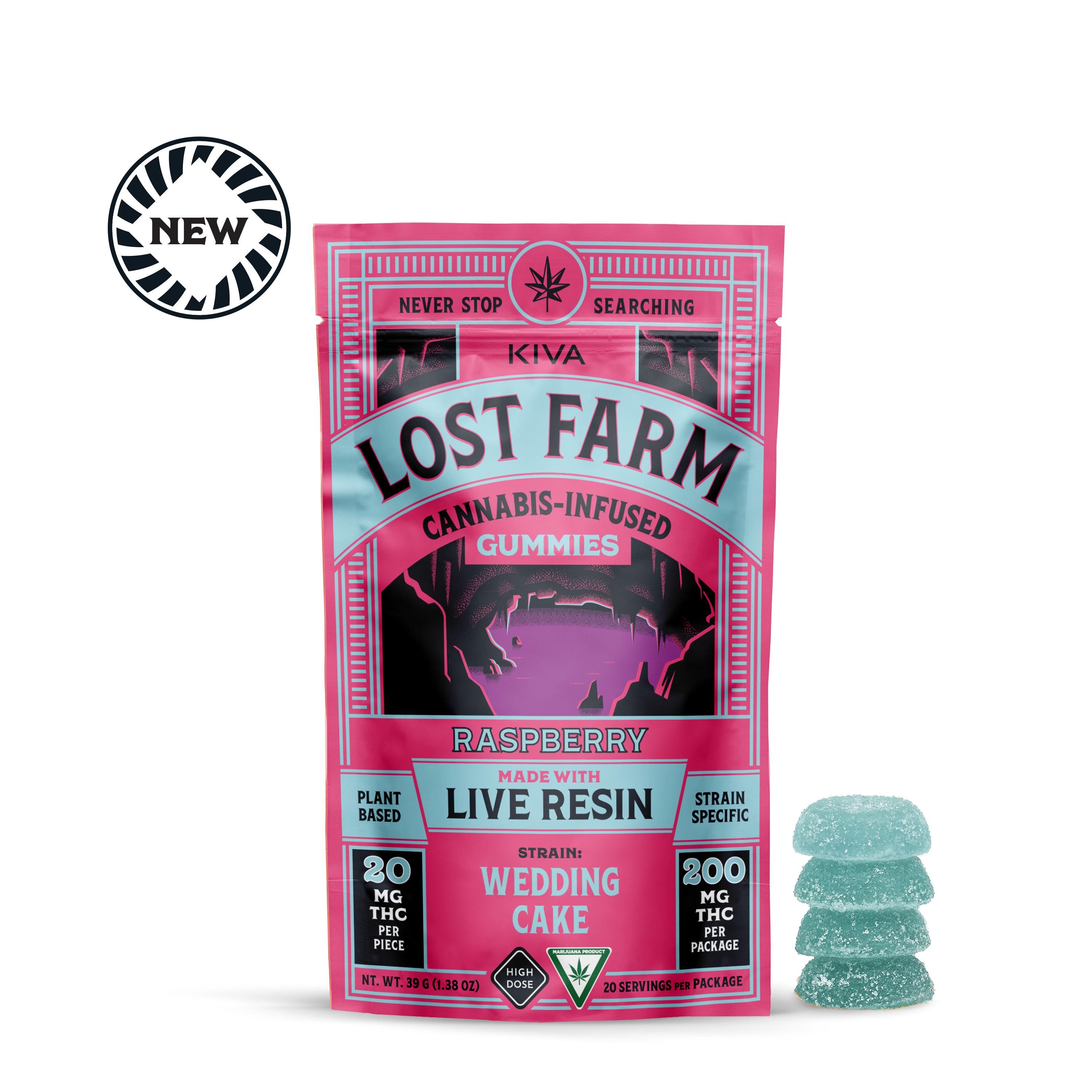 Lost farm - RASPBERRY X WEDDING CAKE LIVE RESIN GUMMIES 200MG