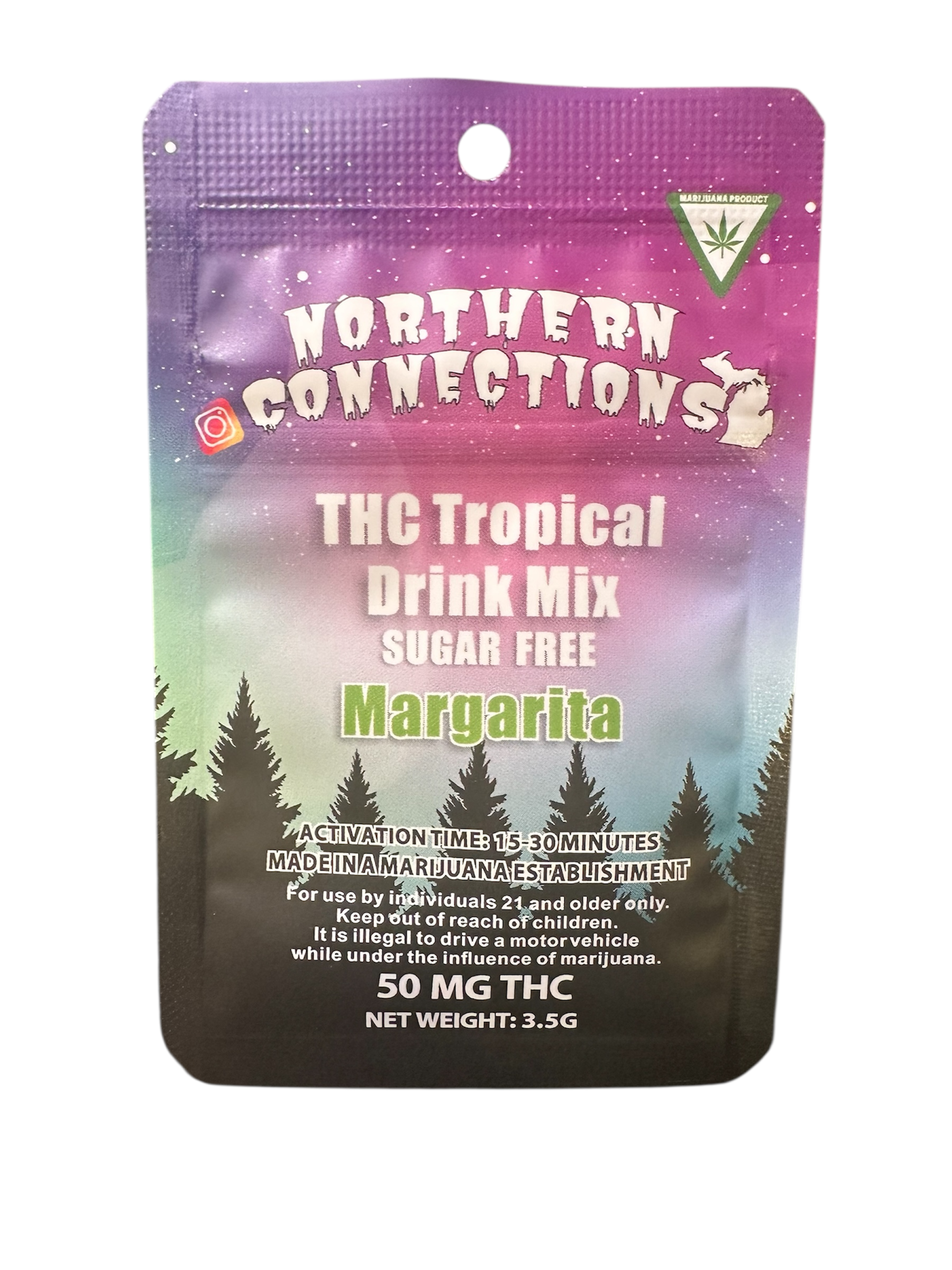 SUGAR FREE MARGARITA PUNCH THC DRINK MIX 50MG