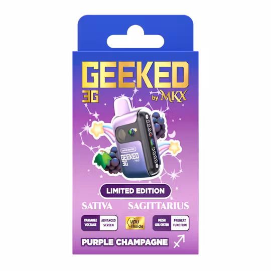 Mkx - PURPLE CHAMPAGNE 3G GEEKED DISPOSABLE - 3 g Main Image