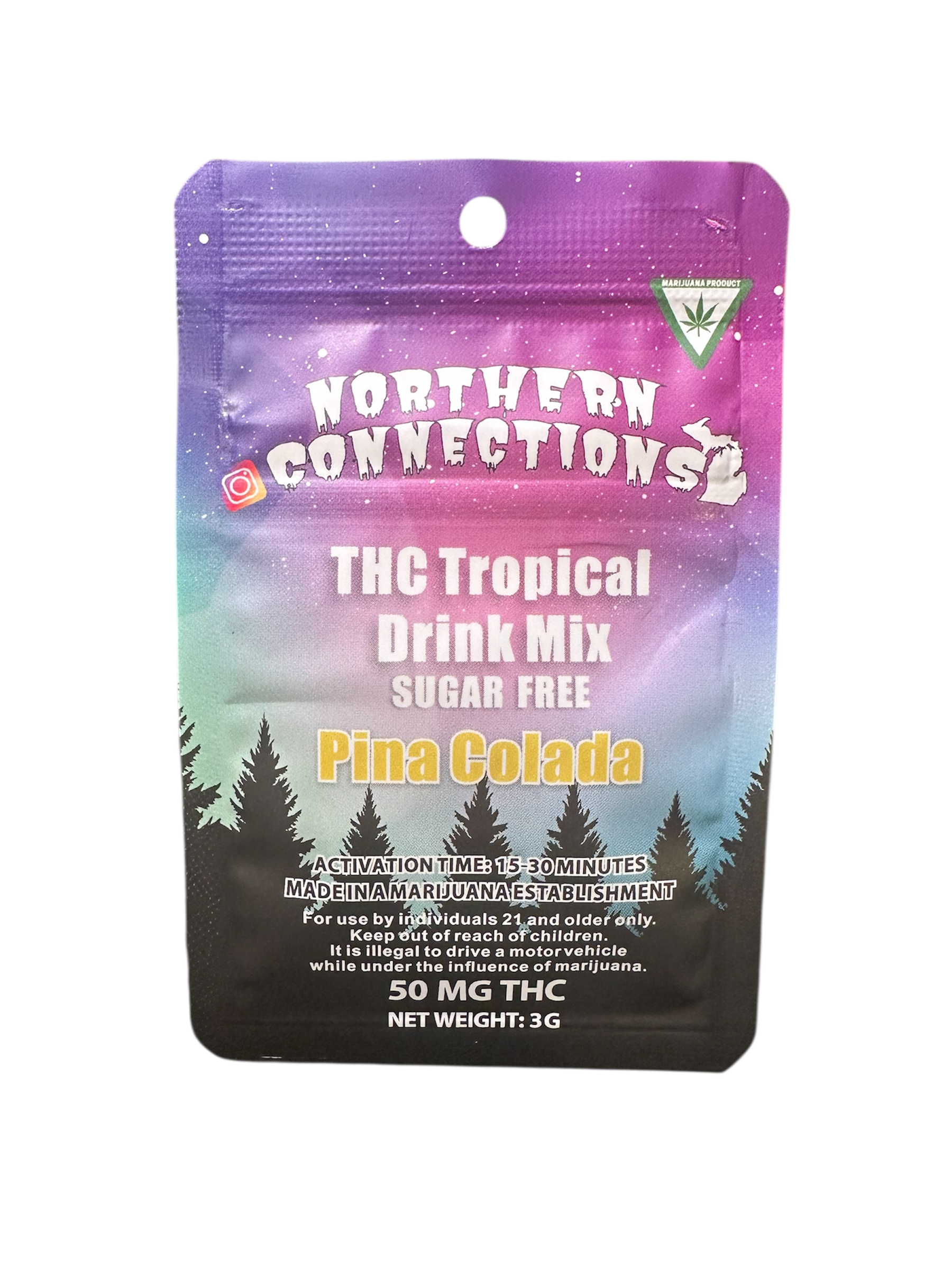 Northern connections - SUGAR FREE PINA COLADA THC DRINK MIX 50MG