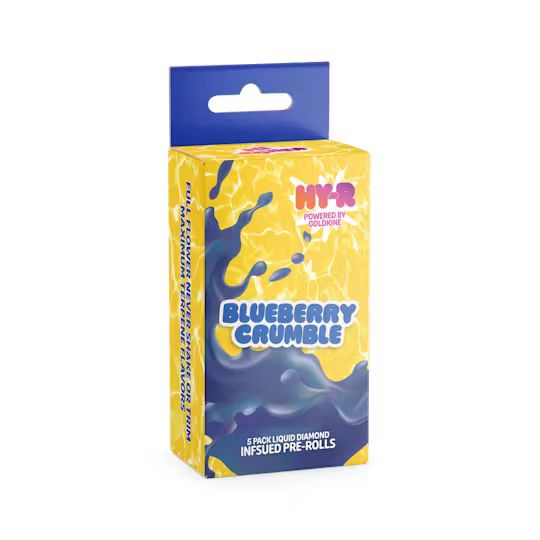 Hy-r - BLUEBERRY CRUMBLE - 5 PACK X 0.6G INFUSED PREROLLS