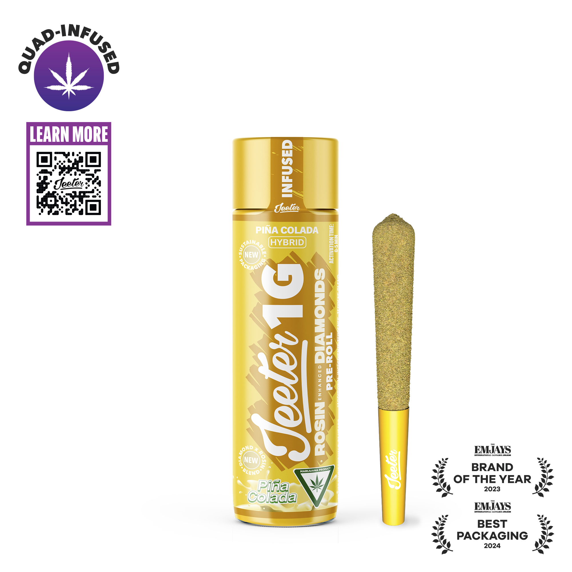 Jeeter - PINA COLADA INFUSED 1G PREROLL Main Image