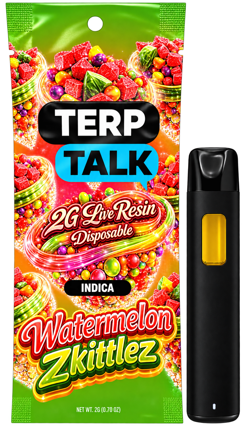 Watermelon Zkittlez 2G Live resin Disposable - 2 g