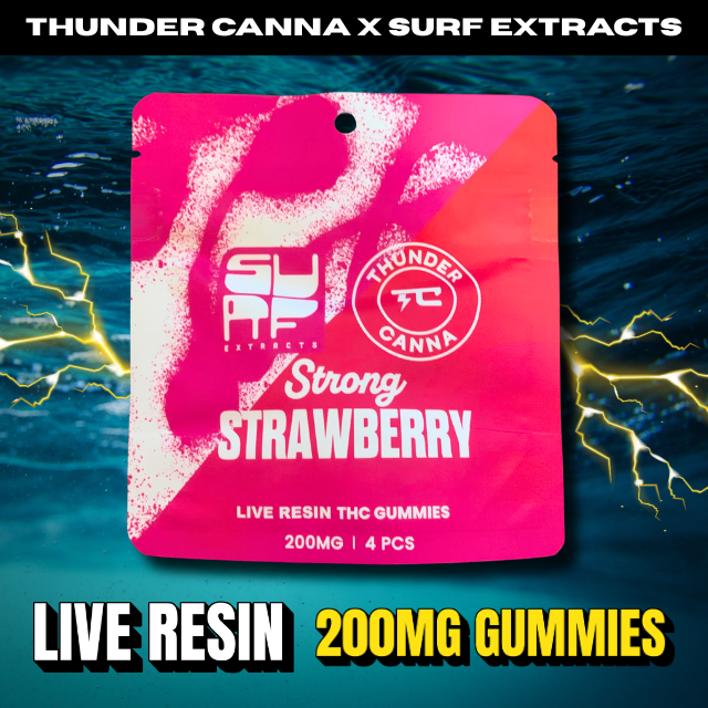 STRAWBERRY GUMMIES LIVE RESIN 4X50MG-200MG SURFXTC