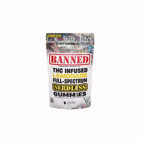 NERDLESS 4 X 50MG LEMONADE GUMMIES 200MG