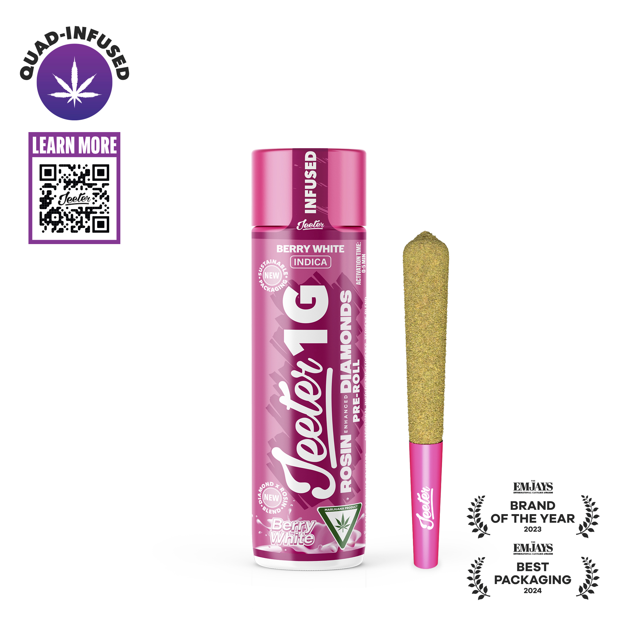 Jeeter - BERRY WHITE 1G INFUSED JEETER PREROLL Main Image