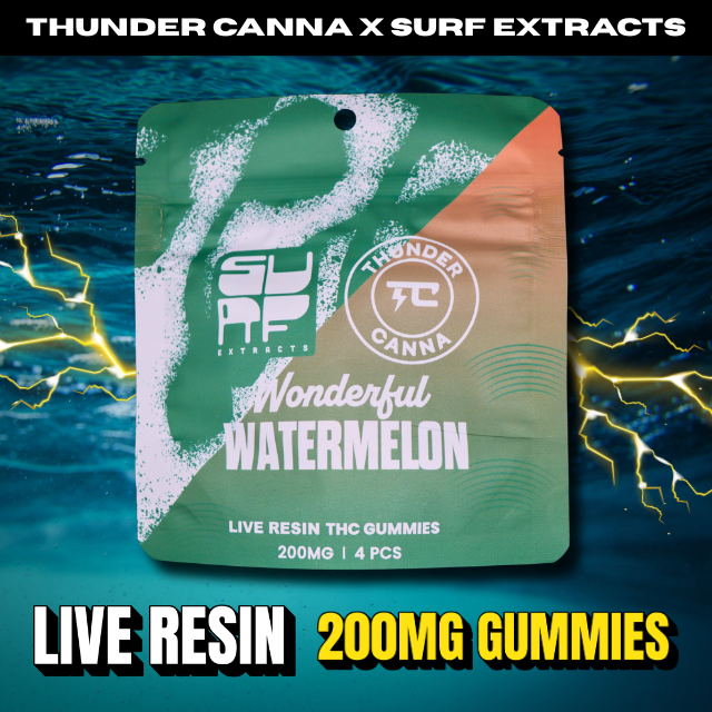 Thunder canna - WATERMELON GUMMIES LIVE RESIN 4X50MG-200MG SURFXTC