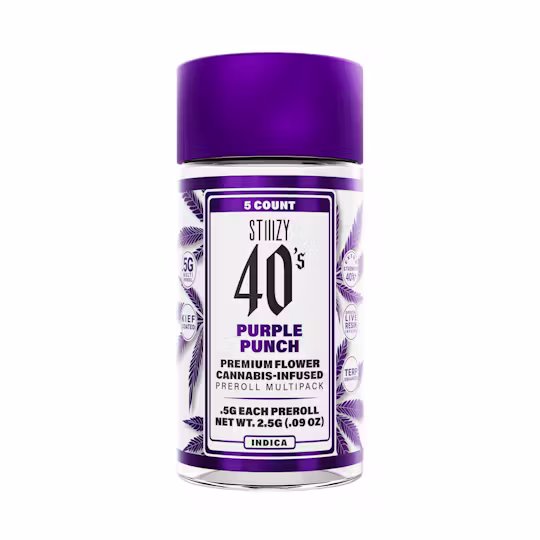 Stiiizy - PURPLE PUNCH 0.5G X 5 PACK INFUSED PREROLLS Main Image