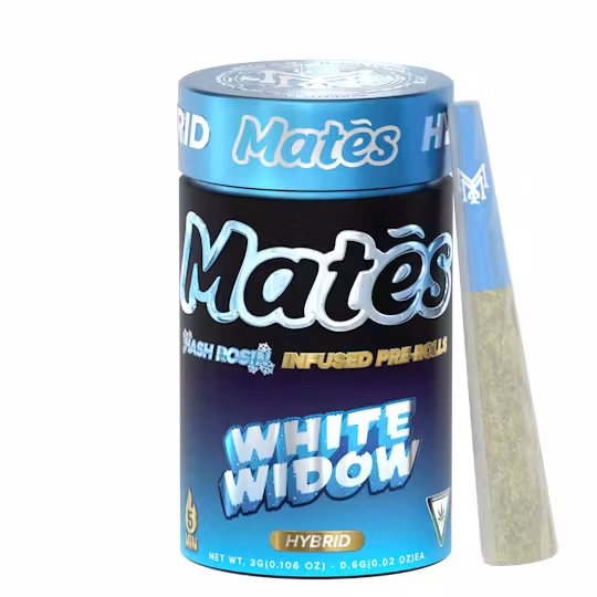 Muha meds - WHITE WIDOW .6G X 5PK HASH ROSIN INFUSED PREROLLS Main Image