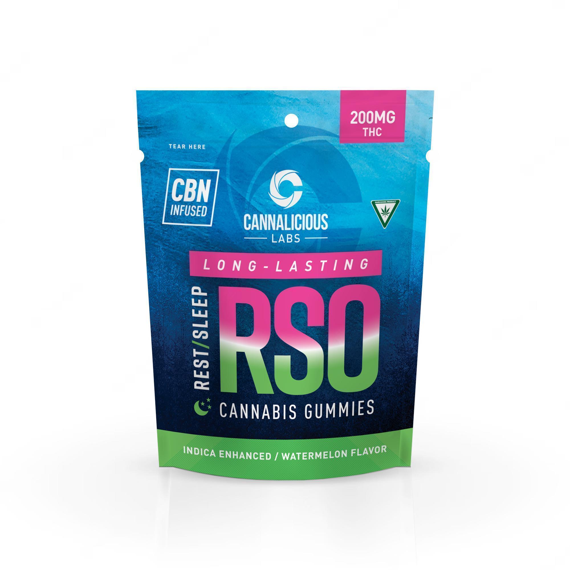 Cannalicious - RSO REST GUMMY - WATERMELON 200MG