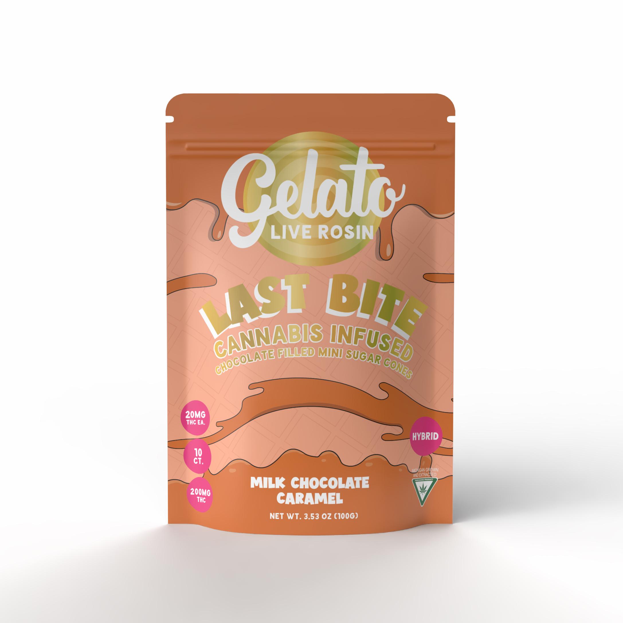 Gelato - LIVE ROSIN MILK CHOCOLATE CARAMEL LAST BITES 10 X 20MG Main Image