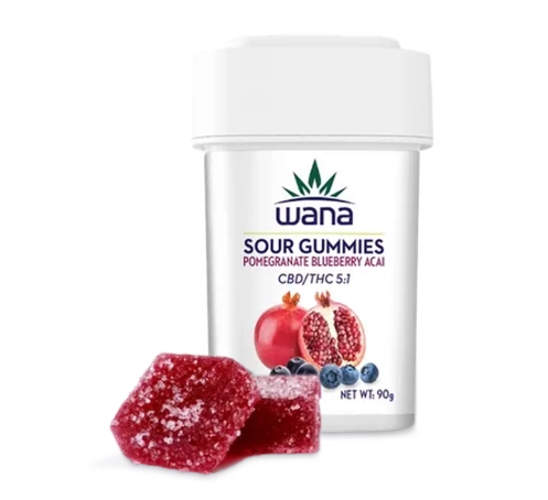 Wana - POMEGRANATE BLUEBERRY ACAI GUMMIES 5:1 CBD:THC