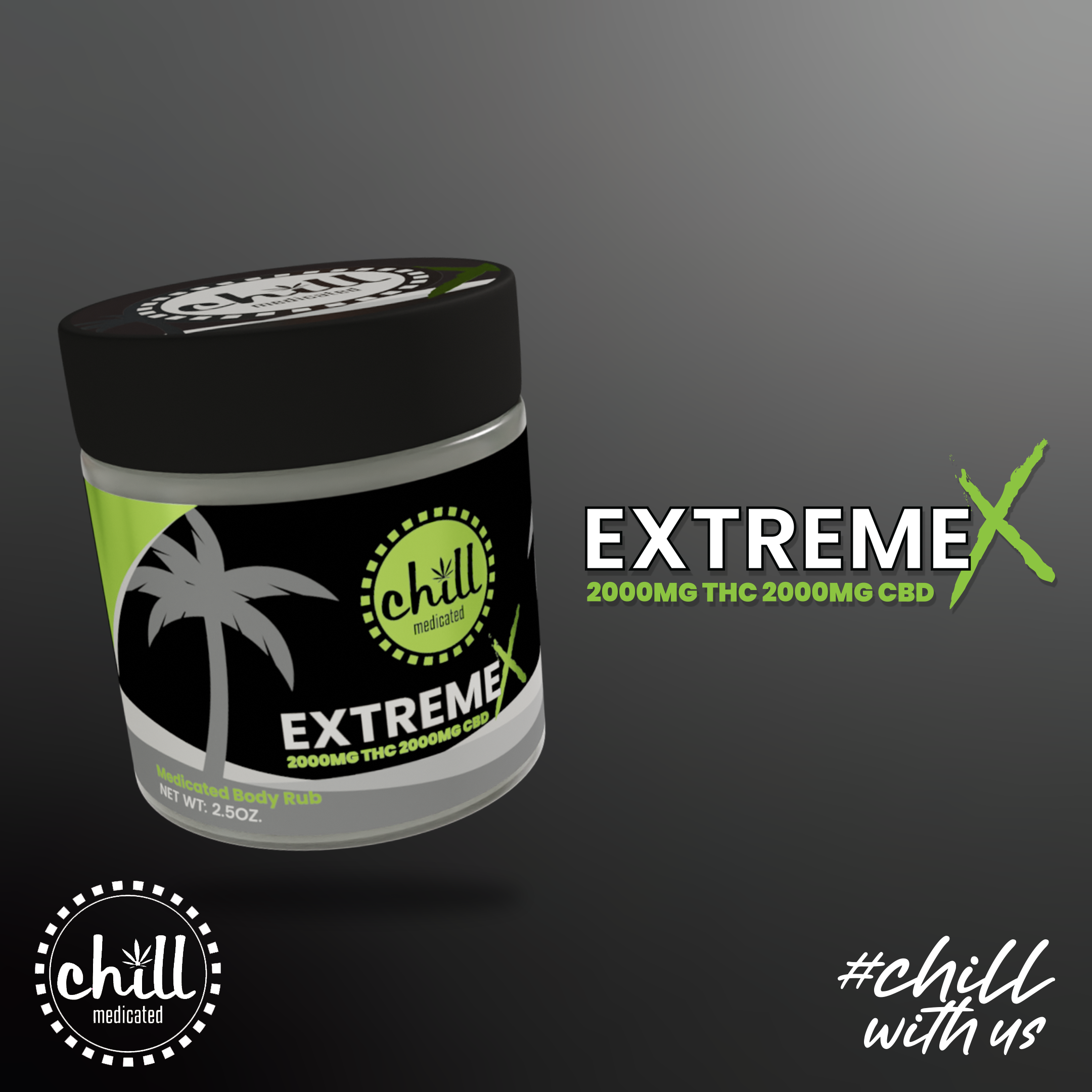 EXTREME X 1:1 MEDICATED RUB 4000MG