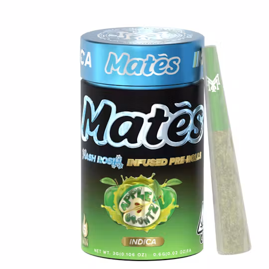 Muha meds - APPLE GRUNTZ .6G X 5PK HASH ROSIN INFUSED PREROLLS Main Image
