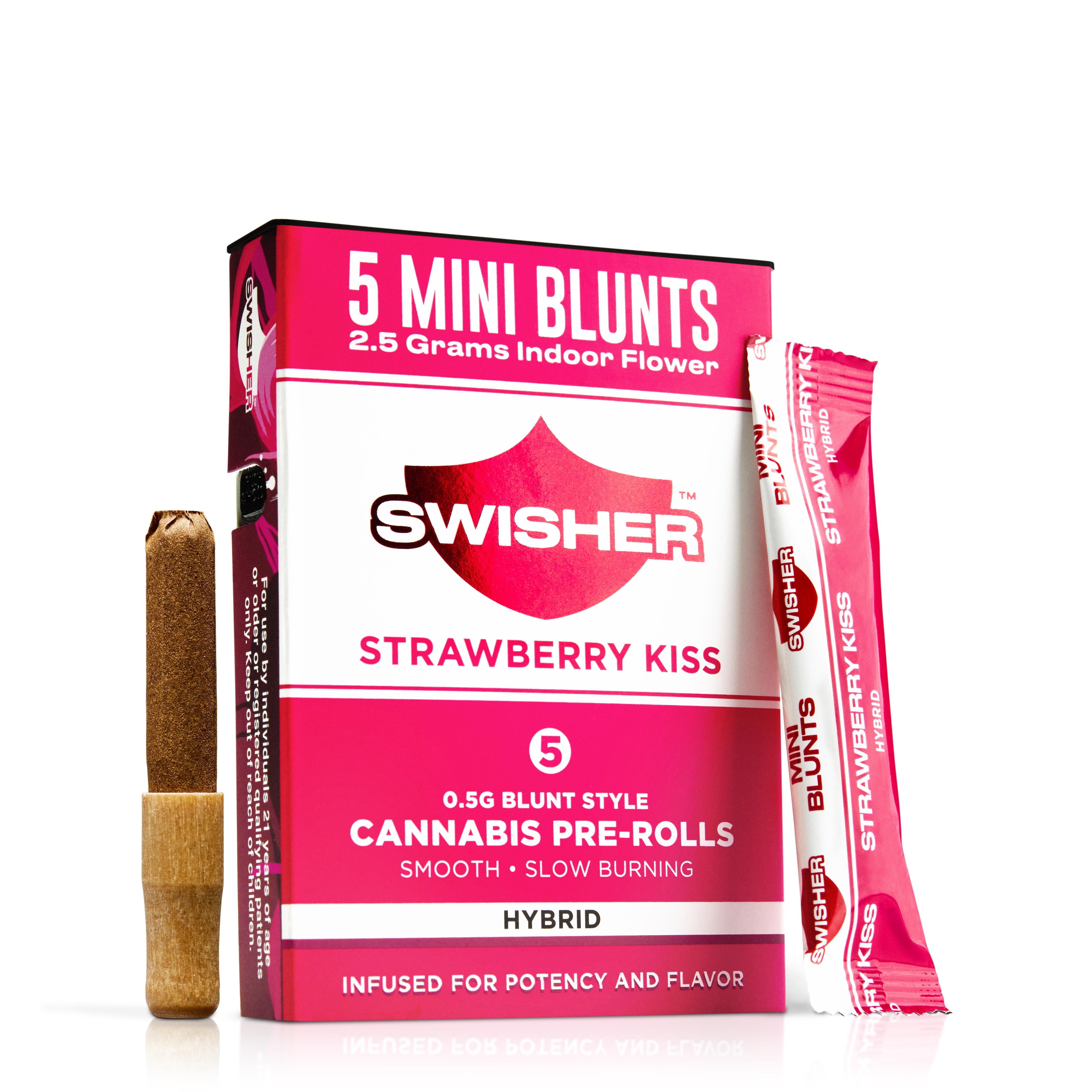 Swisher - STRAWBERRY KISS 5-PACK .5G INFUSED MINI BLUNTS