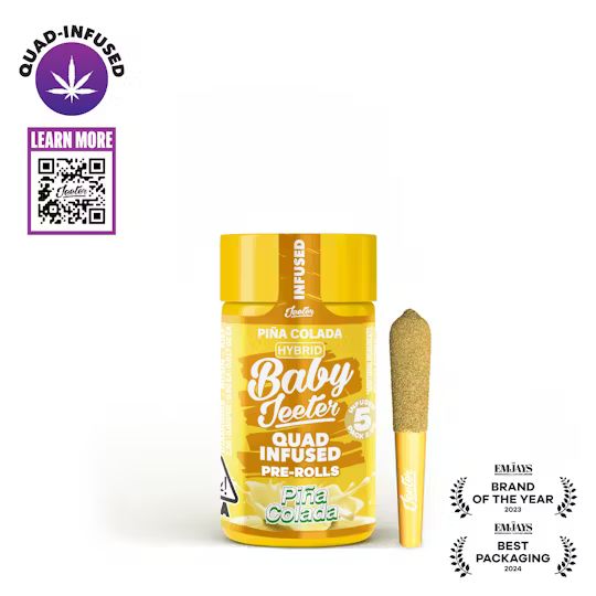 Jeeter - PINA COLADA INFUSED BABY JEETER 0.5G X 5 PACK PRE ROLLS