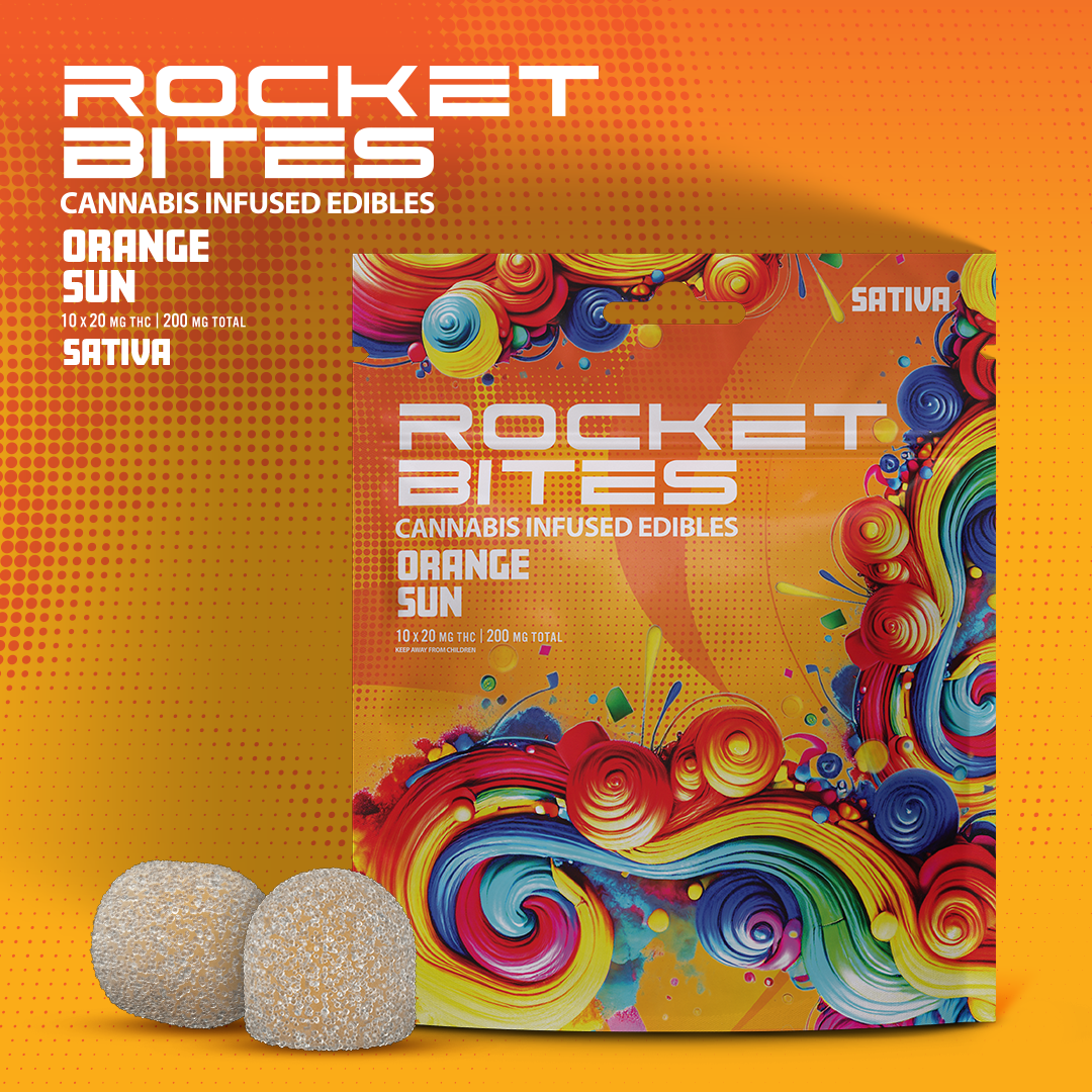 Rocket bites - ORANGE SUN - 200MG GUMMIES Main Image