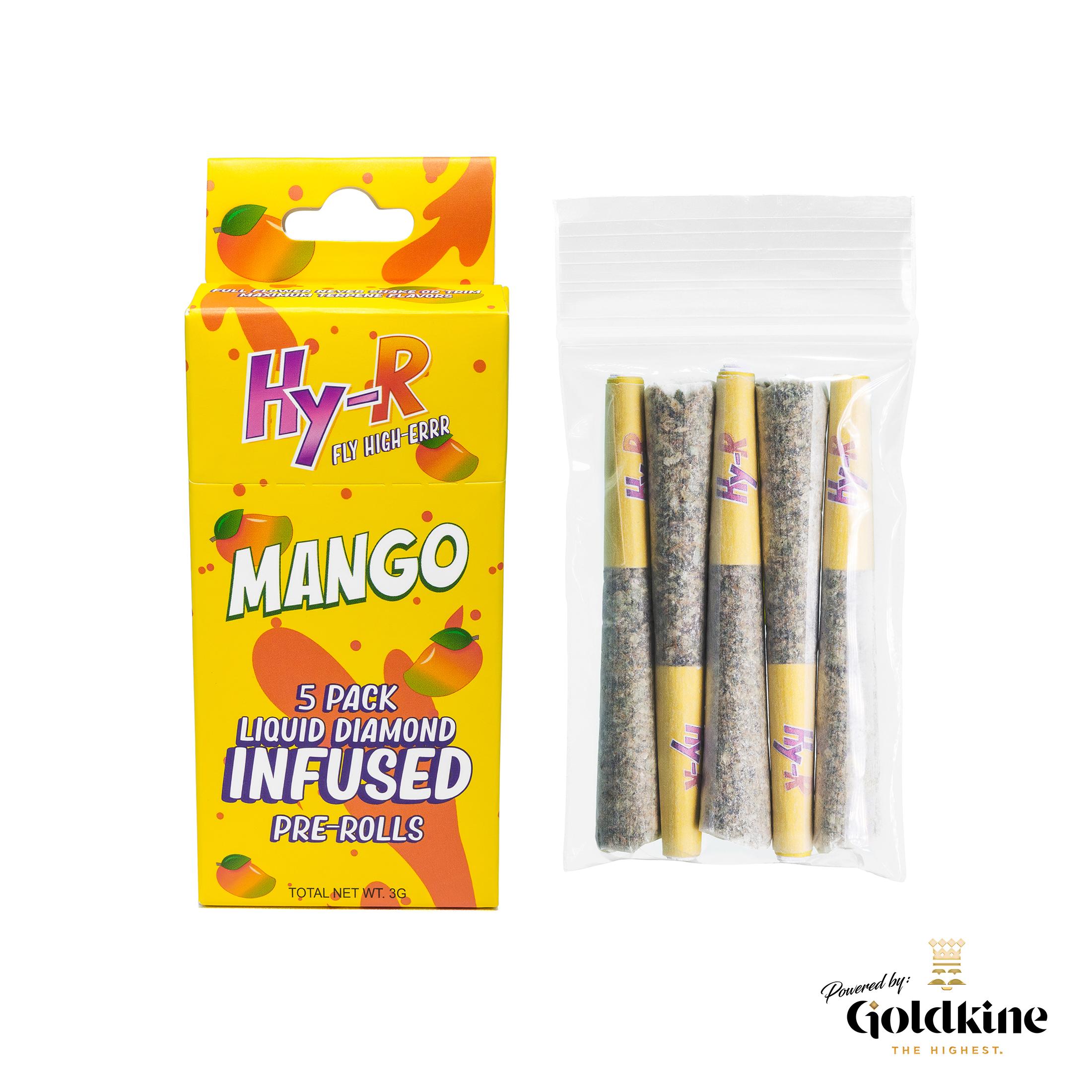 Hy-r - MANGO - 5 PACK X 0.6G INFUSED PREROLLS