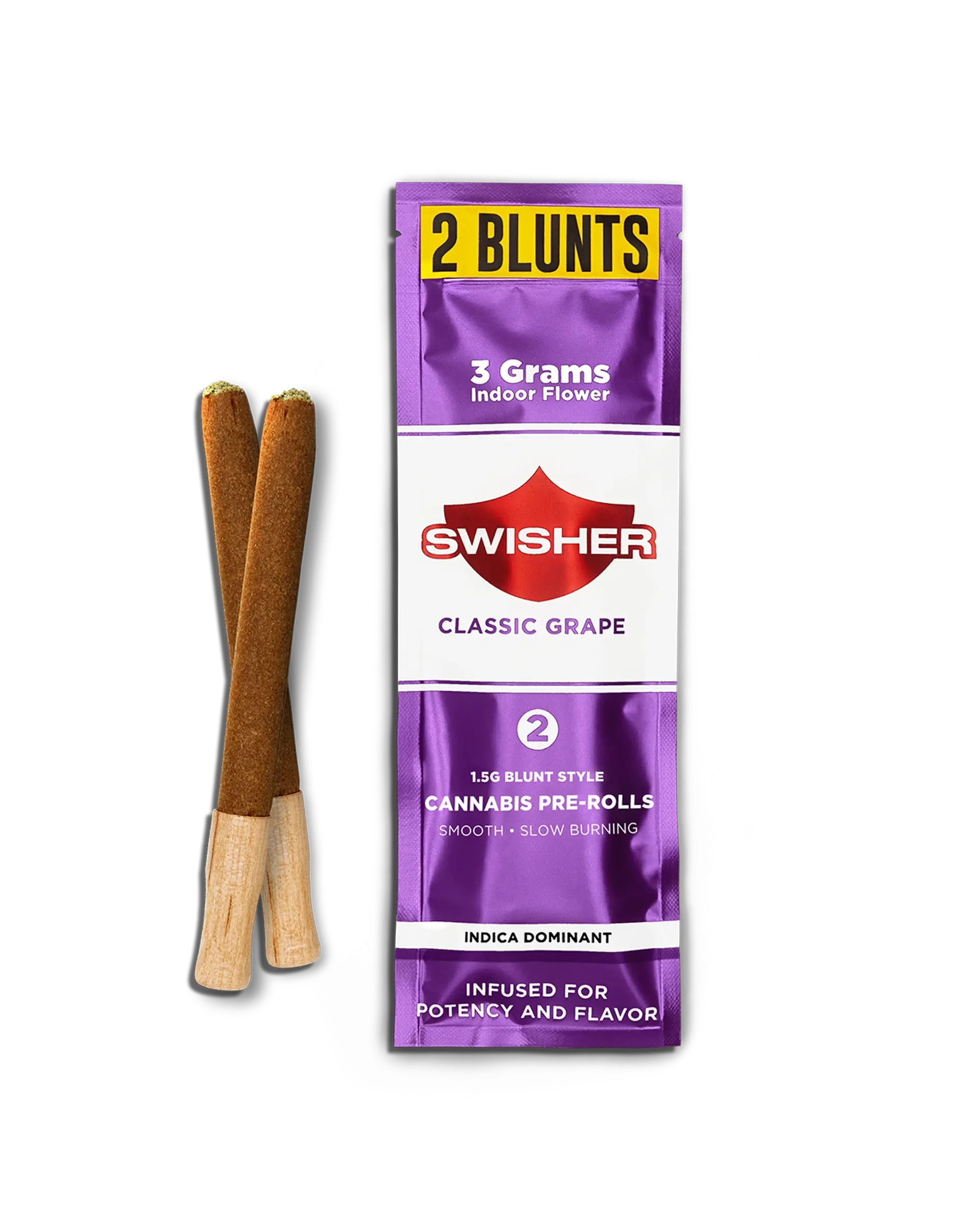 Swisher - CLASSIC GRAPE 2-PACK 1.5G INFUSED BLUNT