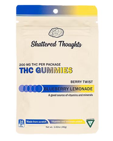 Shattered thoughts - BLUEBERRY LEMONADE GUMMIES 10PK 200MG Main Image