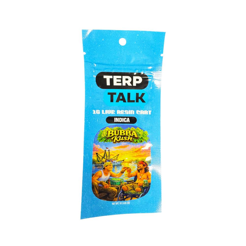 TERP TALK LIVE RESIN 1G VAPE CART - BUBBA KUSH