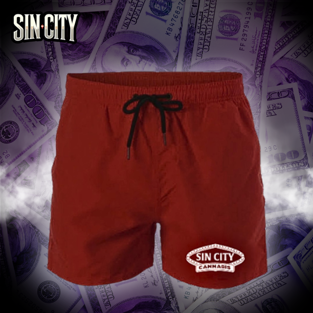 Sin city - L RED SIN CITY SWIM SHORTS