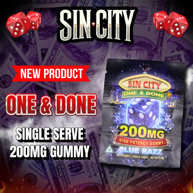 BLUE RAZZ GUMMY SINGLE 200MG