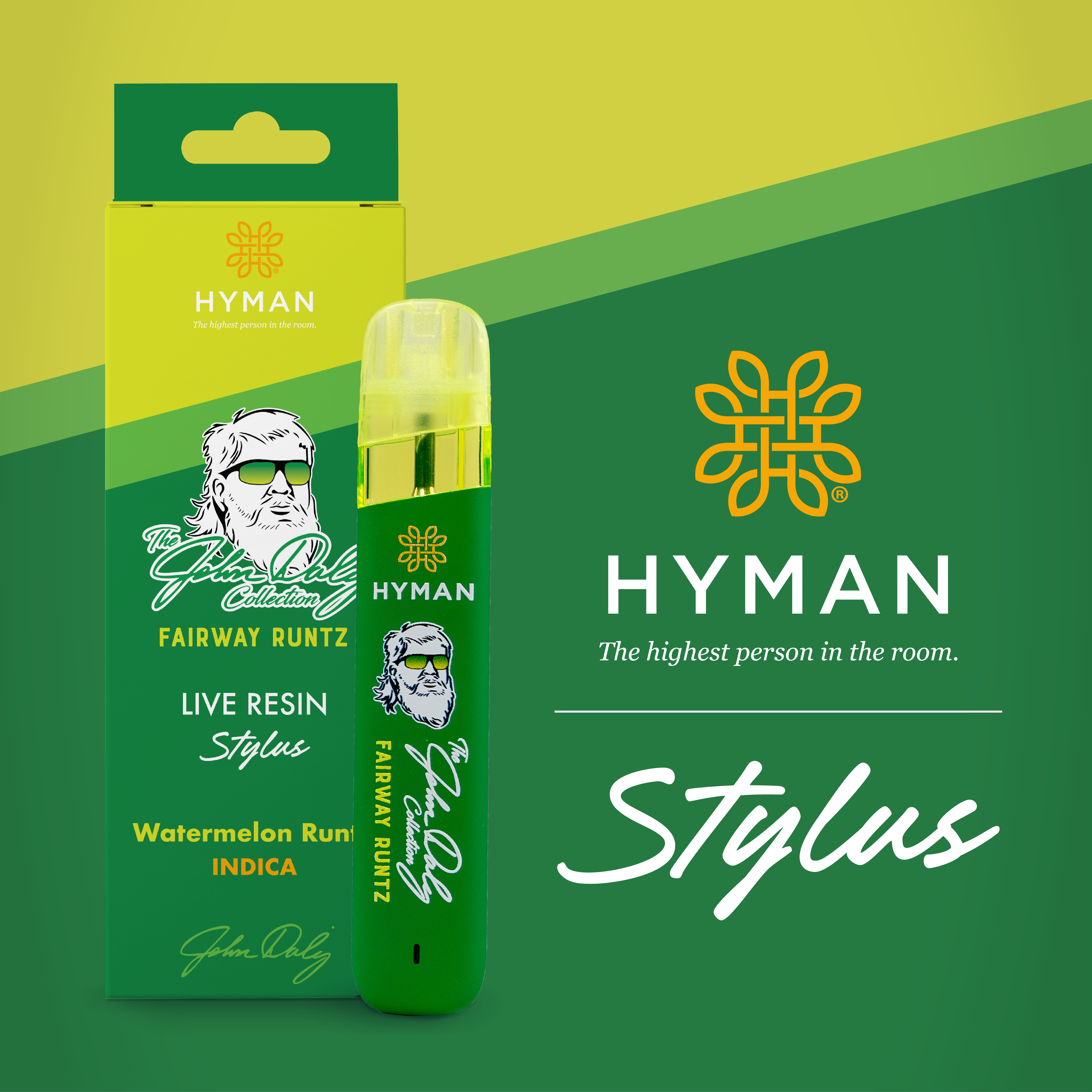 Hyman - THE JOHN DALY COLLECTION - FAIRWAY RUNTZ 1G LIVE RESIN STYLUS DISPOSABLE VAPE