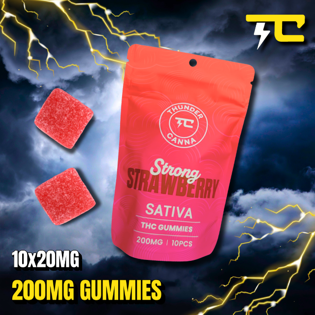 Thunder canna - STRAWBERRY 10 X 20MG - 200MG