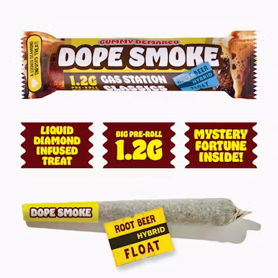 Dope smokez gas station - Rootbeer Float 1.2g LQD Infused Pre-Roll Main Image