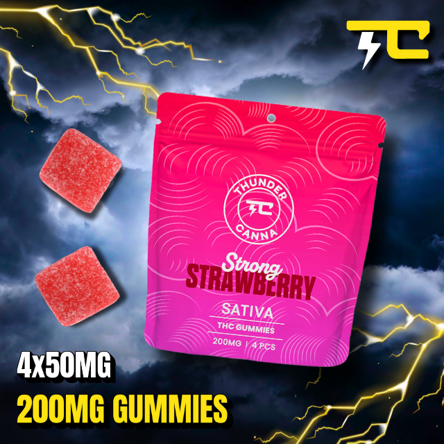 STRAWBERRY GUMMIES 4CT 200MG