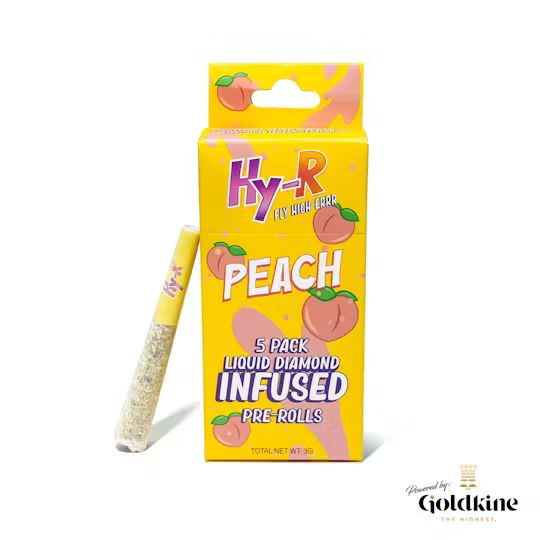 Hy-r - PEACH - 5 PACK X 0.6G INFUSED PREROLLS