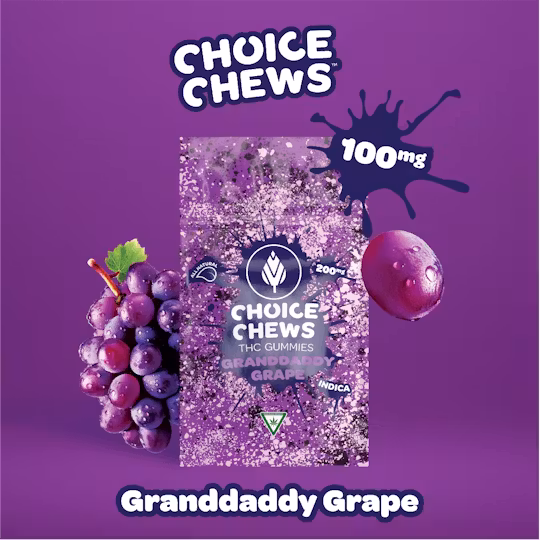 Choice - Choice Chews Granddaddy Grape 100mg Main Image