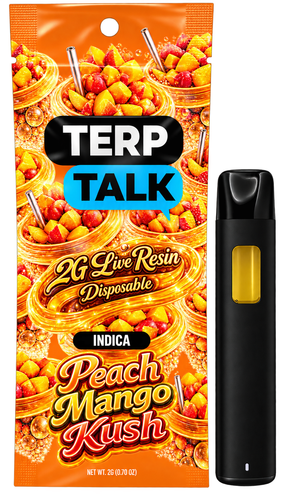Peach Mango Kush 2G Live resin Disposable