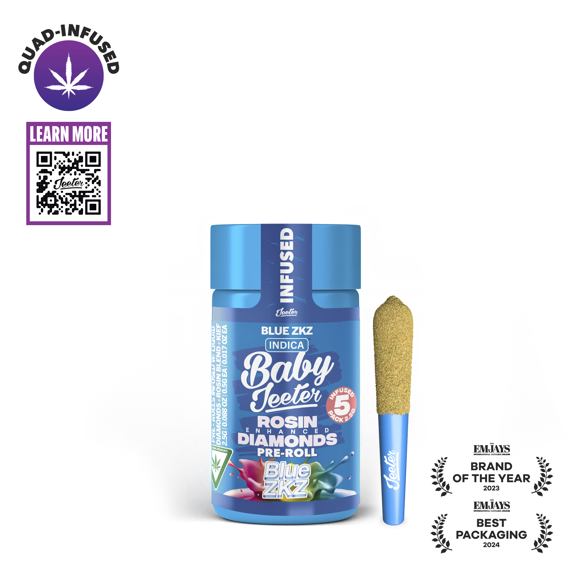 Jeeter - BLUE ZKITTLEZ (0.5G X 5) PREROLL PACK Main Image