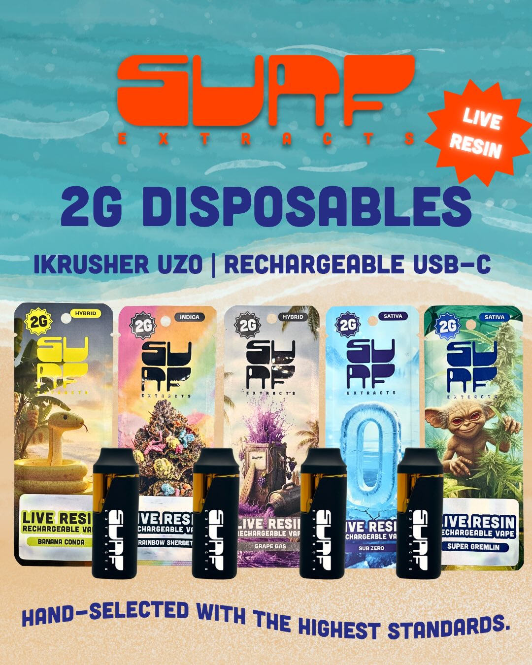 SUPER GREMLIN 2G LIVE RESIN DISPOSABLE