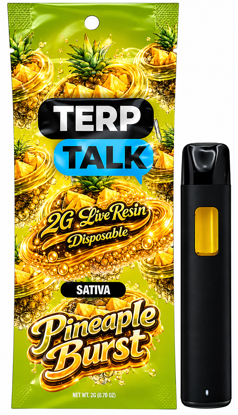 Terp talk - Pineapple Burst 2G Live resin Disposable Main Image