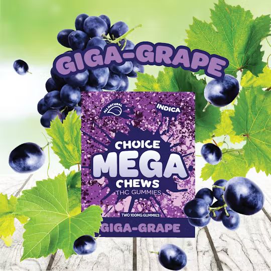 MEGA CHEW (2PK) GIGA GRAPE (INDICA)