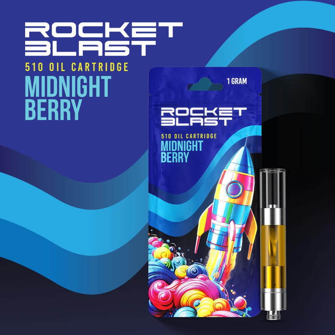Distro 10 - ROCKET BLAST - MIDNIGHT BERRY 1G CARTRIDGE