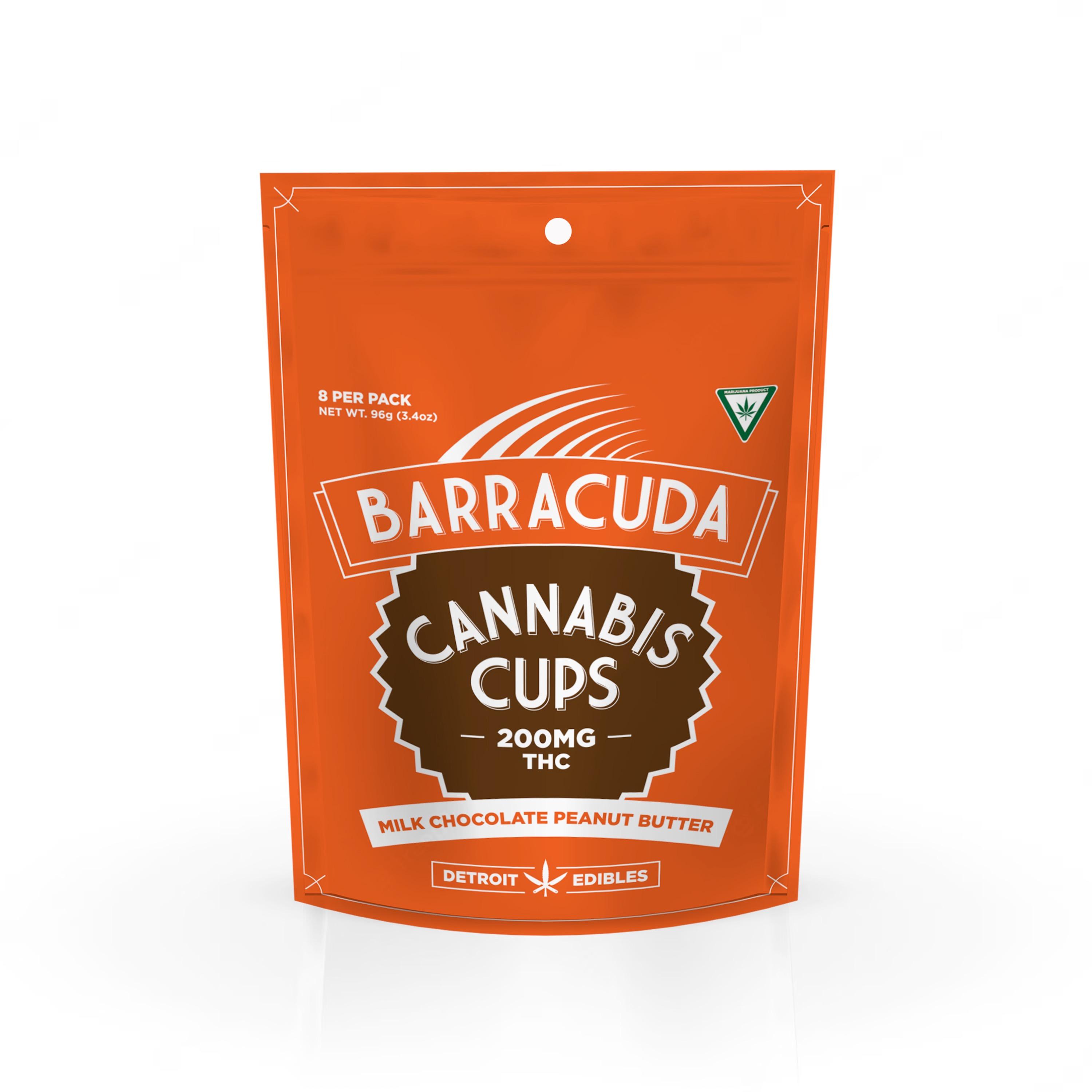 BARRACUDA CUPS - MILK CHOCOLATE PEANUT BUTTER 10 X 20MG