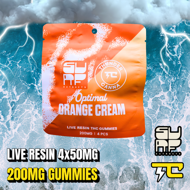 Thunder canna - ORANGE LIVE RESIN 4 X 50MG - 200MG Main Image