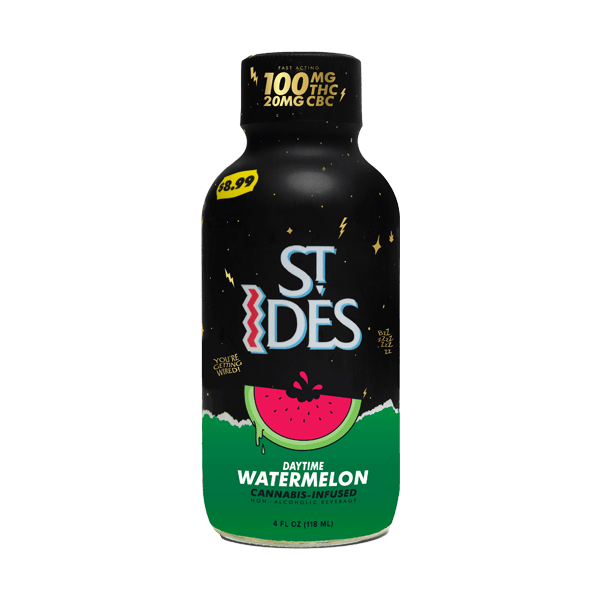 ST IDES - Watermelon - Hybrid Drink - 100mg THC + 20mg CBC - 4oz