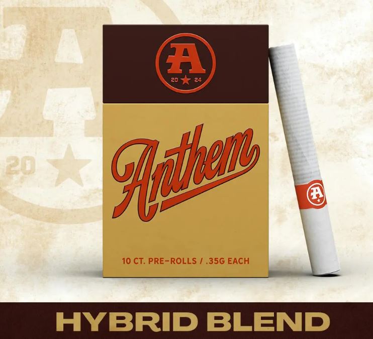 ANTHEM | HYBRID BLEND | 10PK - 3.5g | Pre Rolls | ANTHEM