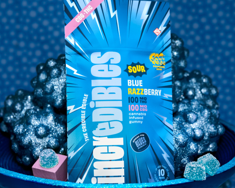 SOUR BLUE RAZZBERRY | 1:1 | THC:CBG | ONE-PACK - 100mg | Edibles
